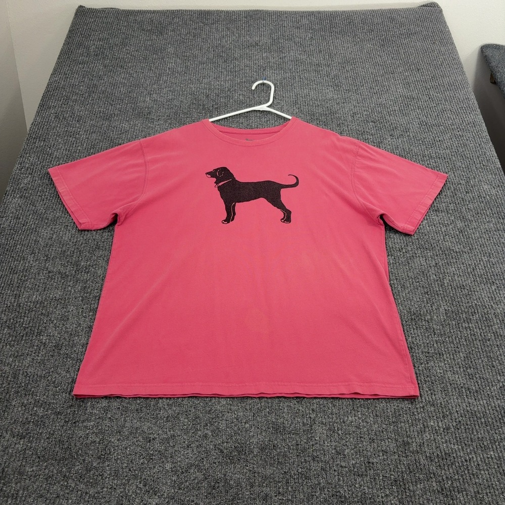 The Black Dog T Shirt Mens XL Pink Cotton Graphic Short Sleeve Casual Style
